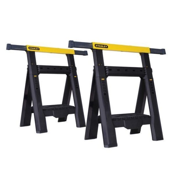 Stanley 31-1/8 in. H X 29-1/8 in. W X 2-7/8 in. D Adjustable 2 Way Adjustable Sawhorse 1000 lb. cap. STST60626